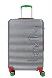 United Colors Of Benetton Lüx Abs Orta Boy Valiz Gri BNT500 thumbnail 2