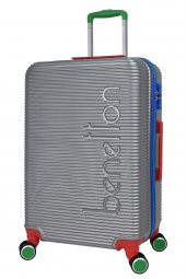 United Colors Of Benetton Lüx Abs 2li Valiz Seti Büyük Boy - Orta Boy Gri BNT500 thumbnail 2