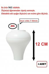 (VİDA ÖLÇÜSÜNE DİKKAT ) Armut Plastik Baza Ayağı Koltuk Kanepe A - 1