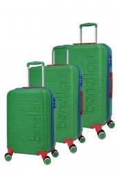 United Colors Of Benetton Lüx Abs 3Lü Valiz Seti Yeşil Bnt500 - 1