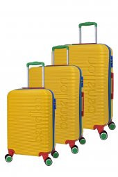 United Colors Of Benetton Lüx Abs 3lü Valiz Seti Sarı BNT500 ürün görseli