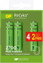 GP AA 2600 mAh Şarjlı Kalem Pil 4+2li Paket GP270AAHCE4-2 - 1