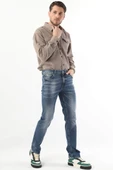 Erkek Regular Fit Jean Pantolon Mavi thumbnail 2