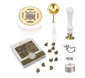 Davetiye Mum Mühürü Uygulama Seti Beyaz Renk 908 Barış Güvercini thumbnail 1