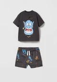 ERKEK ÇOCUK ALAADİN VE MİCKEY BASKILI PAMUK ŞORTLU TAKIM thumbnail 2