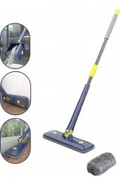 Yedek Bezli Kendinden Sıkmalı Paspas Mop Temizlik Seti Ev bakım ve Temizlik Duvar Yer Silme Paspas thumbnail 1