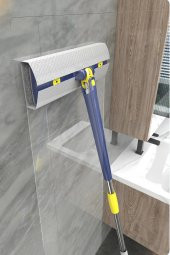 Yedek Bezli Kendinden Sıkmalı Paspas Mop Temizlik Seti Ev bakım ve Temizlik Duvar Yer Silme Paspas thumbnail 3