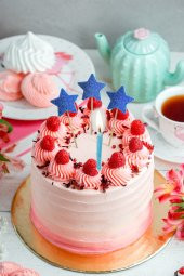 Mavi Yıldız Simli Eva Kürdan Cupcake Toppers Cupcake Çubuğu 12li - 1