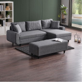 KAGU CORNER FLAVİA KÖŞE TAKIMI PUFLU GRİ - 1