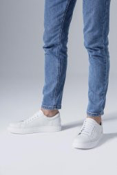 Hakiki Deri Erkek Sneaker Bağcıklı Rahat Spor Ayakkabı - 2