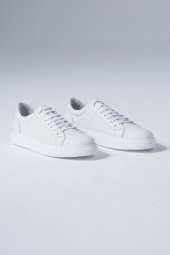 Hakiki Deri Erkek Sneaker Bağcıklı Rahat Spor Ayakkabı - 3