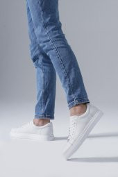 Hakiki Deri Erkek Sneaker Bağcıklı Rahat Spor Ayakkabı - 4