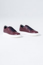 Hakiki Deri Erkek Sneaker Bağcıklı Rahat Spor Ayakkabı - 7