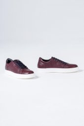 Hakiki Deri Erkek Sneaker Bağcıklı Rahat Spor Ayakkabı - 9