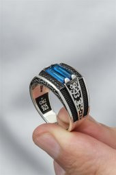 2 Sıra Parliament Baget Taşlı 925 Gümüş Erkek Yüzük thumbnail 7