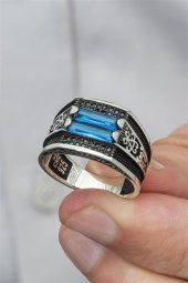 2 Sıra Parliament Baget Taşlı 925 Gümüş Erkek Yüzük thumbnail 8