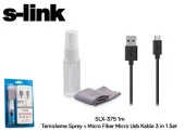 S-link SLX-375 1m Micro Usb Kablo 3 in 1 Set Temizleme Sprey + Micro Fiber Bez - 2