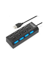 4 PORT USB 2.0 Çoklayıcı Hub Anahtarlı  JK-2.0HUB BK - 2