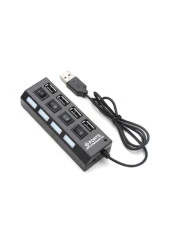 4 PORT USB 2.0 Çoklayıcı Hub Anahtarlı  JK-2.0HUB BK - 4