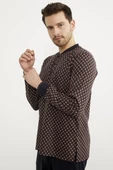Desenli Cep Detaylı Pijama Takım - Lacivert - 4