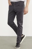 Kot Görünümlü Beş Cep Pantolon - Gri - 4