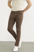 Kot Görünümlü Beş Cep Pantolon - Bej - 3