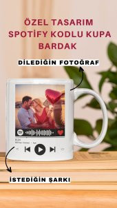 Kişiye Özel Spotify Şarkı Kodlu, Fotoğraf Baskılı Kupa Bardak, Sevgiliye Hediye Resimli Kupa bardak - 2