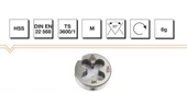 MTE HSS DIN223/B  M6X1  METRİK NORMAL VİDALI PAFTA LOKMASI - 1