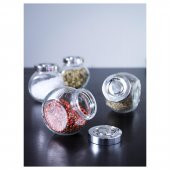 4 Adet Baharat Kavanozu MeridyenDukkan Cam-Gümüş Kapak 15 cl Cam Kavanoz - 2