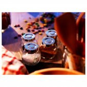 4 Adet Baharat Kavanozu MeridyenDukkan Cam-Gümüş Kapak 15 cl Cam Kavanoz - 3
