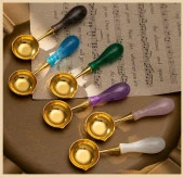 Davetiye Mum Mühürü Uygulama Seti El Yapımı Akrilik Yeşil Renk thumbnail 9