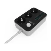 Ldnio Akım Korumalı 6 USB Şarj Cihazı 3 Lü Priz 5v 3.4A - SE3631 thumbnail 2