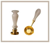 Davetiye Mum Mühürü Uygulama Seti El Yapımı Akrilik Beyaz Renk thumbnail 1