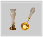 Davetiye Mum Mühürü Uygulama Seti El Yapımı Akrilik Beyaz Renk thumbnail 10