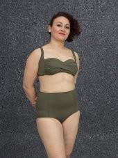 Truva Xxl Büyük Beden Kadın Giyim Yüksek Bel Bikini Renkli B010 - 2