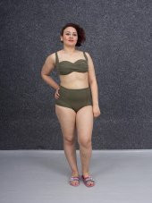 Truva Xxl Büyük Beden Kadın Giyim Yüksek Bel Bikini Renkli B010 - 3