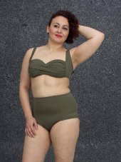 Truva Xxl Büyük Beden Kadın Giyim Yüksek Bel Bikini Renkli B010 - 5