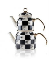Acar 5758 Qualita King Mini Emaye Dama Çaydanlık Takımı - 2