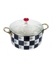 Acar 249 Qualita King Emaye Pyrex Kapaklı Kızartma Tenceresi - 2