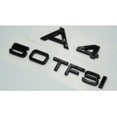 Audi A4 50 TFSi Parlak Siyah ABS 3M 3D Bagaj Yazı Logo Orjinal Ürün thumbnail 2