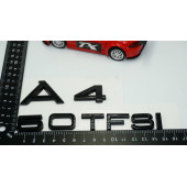 Audi A4 50 TFSi Parlak Siyah ABS 3M 3D Bagaj Yazı Logo Orjinal Ürün thumbnail 3