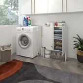 Kenzlife çamaşır makinesi dolabı sinemmdf byz 180x066x30  100 mdf full mdf banyo kiler kapaklı arkalıklı - 2