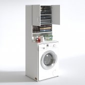 Kenzlife çamaşır makinesi dolabı hayzummdf byz 180*066*55  100 mdf full mdf banyo kiler çift kapaklı arkalıklı - 2