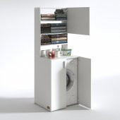 Kenzlife çamaşır makinesi dolabı kasparovmdf byz 180*066*55-20  100 mdf full mdf banyo kapaklı arkalıksız - 3