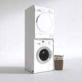 Kenzlife çamaşır-kurutma makinesi dolabı evgeniyamdf byz 180*70*60  100 mdf full mdf banyo çift katlı kapaksız arkalıksız - 2