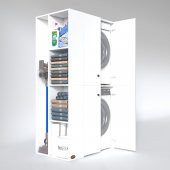 Kenzlife çamaşır-kurutma makinesi dolabı kapaklı fokamdf sol byz 180*090*60  100 mdf full mdf banyo arkalıksız - 2