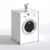 Kenzlife çamaşır makinesi dolabı naummdf byz 90*70*60  100 mdf full mdf banyo kapaksız arkalıksız - 2