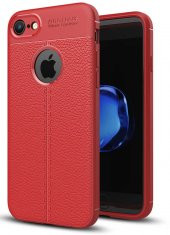 Apple iPhone 7 Kılıf Focus Derili Kamera Korumalı Silikon Kılıf - 3