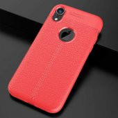 Apple iPhone XR 6.1 Kılıf Focus Derili Kamera Korumalı Silikon Kılıf - 3