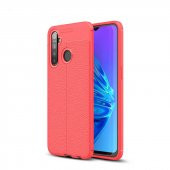 Realme C3 Kılıf Focus Derili Kamera Korumalı Silikon Kılıf - 3